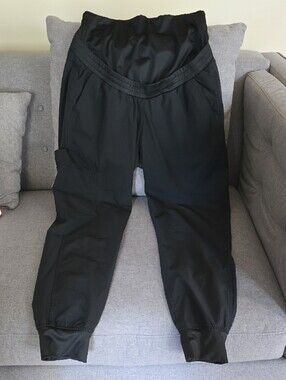 Carhartt Pants Women's Maternity Sz Small Regular Black Cargo‎ Jogger Scrub Pant